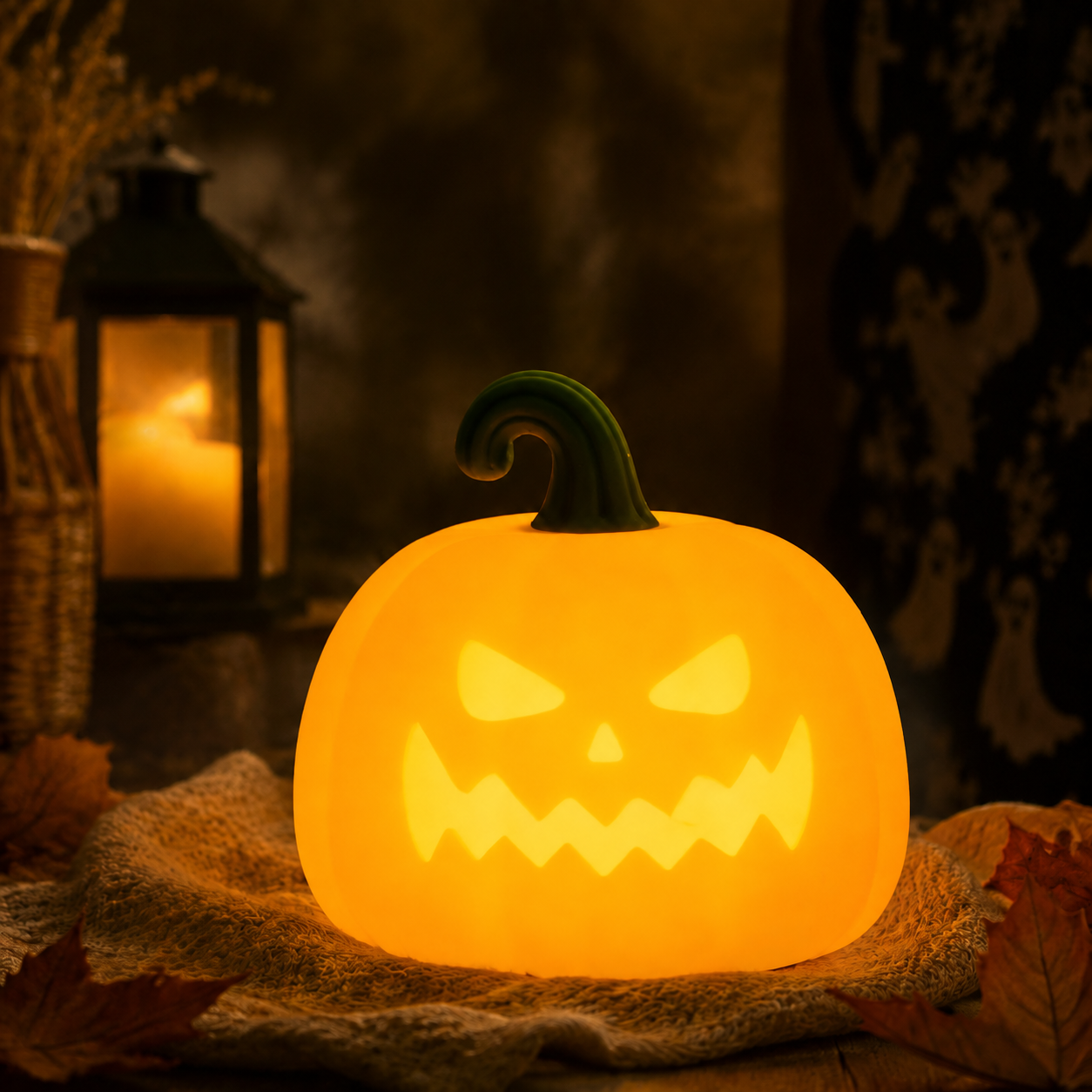 Pumpkin Glow Lamp – Cozy LED Pumpkin Night Light For Halloween & Fall Decor Unique