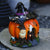 Halloween Witch Pumpkin House Ornament with Glow-in-the-Dark Details Unique
