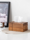 Natural Walnut Tissue Box Unique